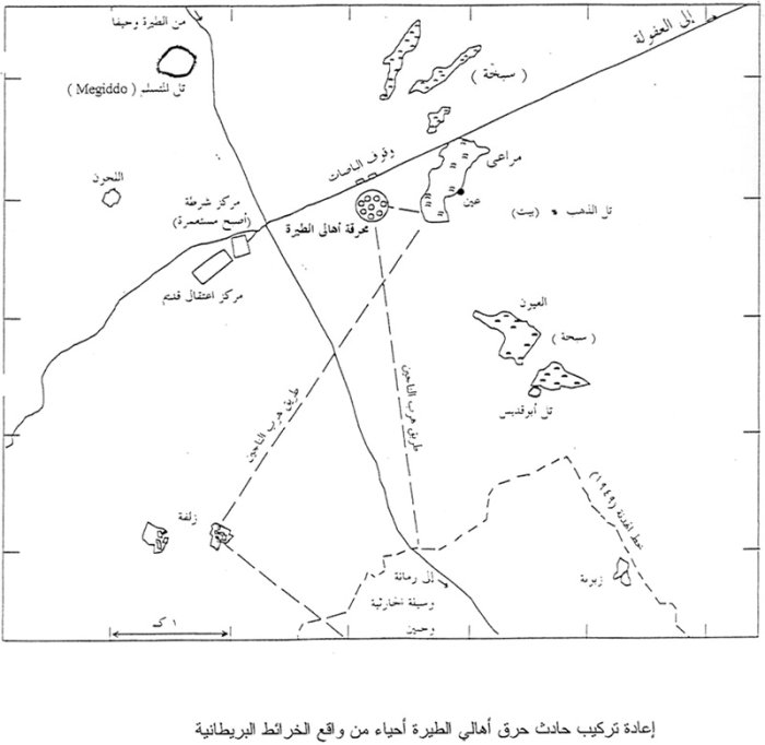 حرق أهالي الطيرة أحياء في العام 1948: جرائم الحرب الإسرائيلية  | موسوعة القرى الفلسطينية