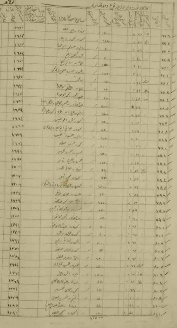 سجل أملاك ذكرين من عام 1800الى1900م