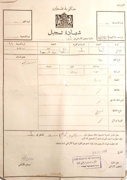 وثيقة ملكية أرض في حطين