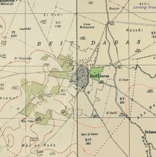بيت دراس في خريطة بريطانية