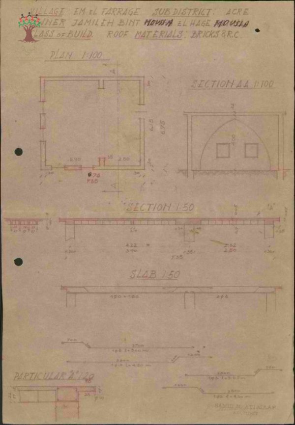 مخطط بناء منزل ل جميلة محمد الحاج موسى_أم الفَرَج
