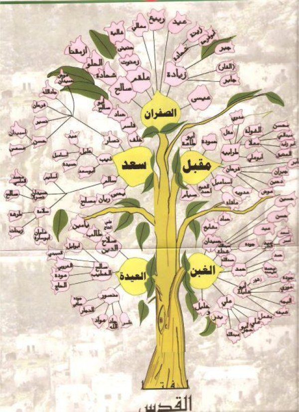 الشجرة العائلية لحمايل لفتا وافخاذها