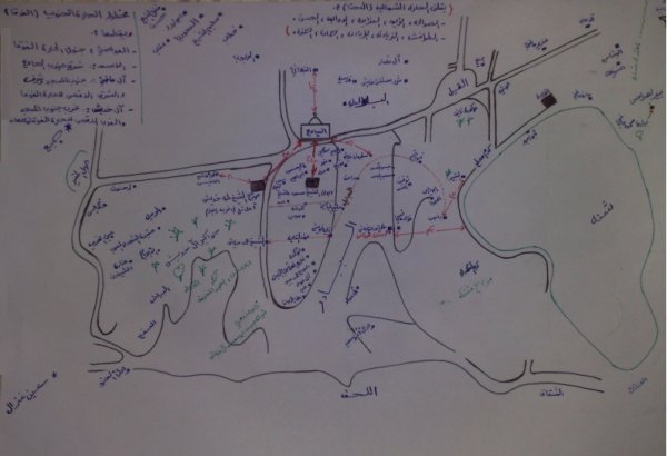 خارطة  لحارات قرية إجزم