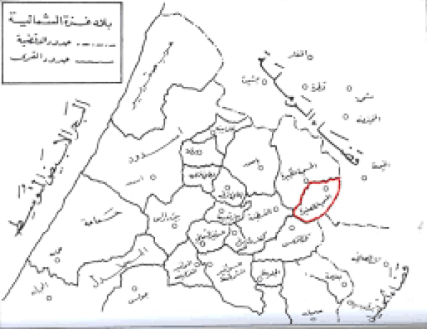 خريطة قرية المسمية الصغرى