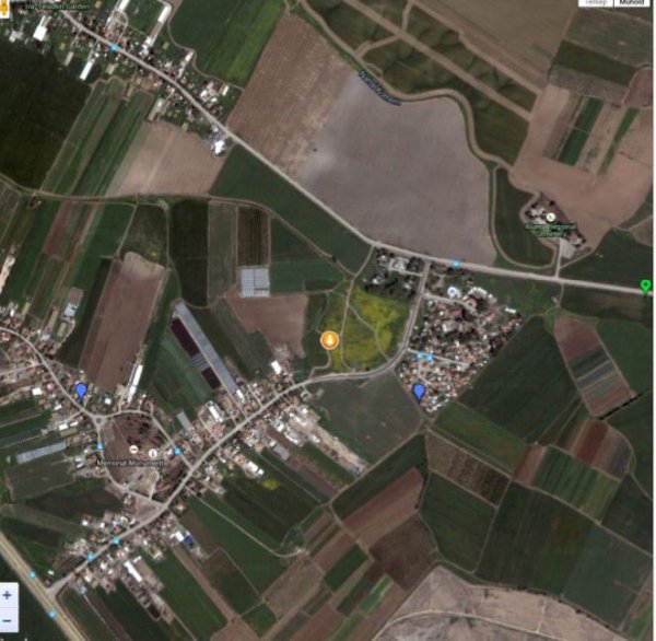 صور جوية لموقع أراضي قرية حتا المدمرة من خرائط غوغل