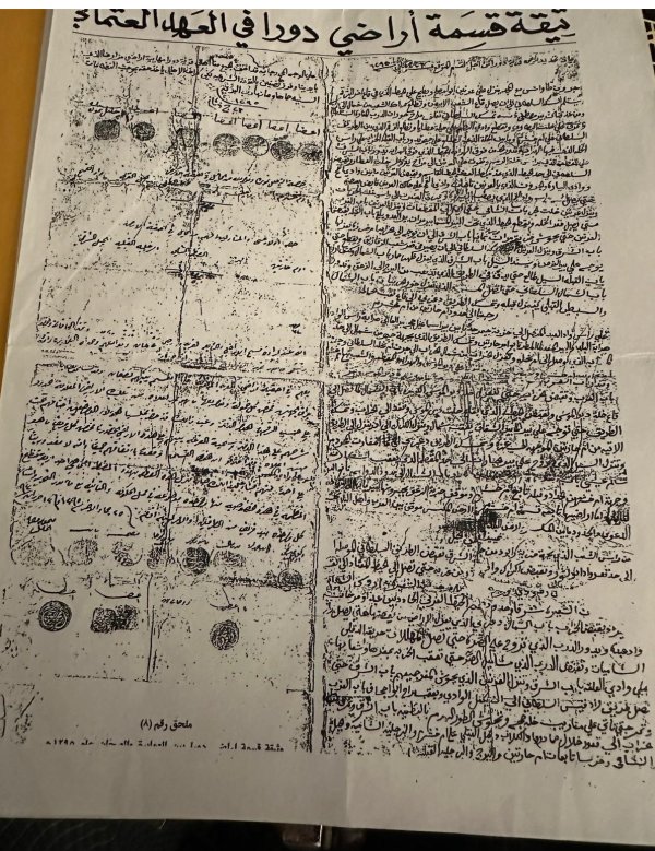 قسمة أراضية في دورا