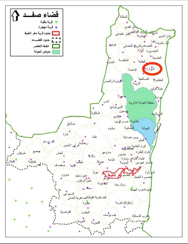 الحدود الإدارية لأراضي قرية الدوارة