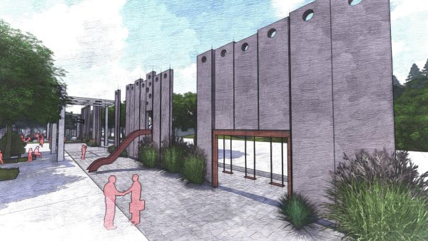 مشروع تخرج للمهندسه سجى عماد البرغوثي في الهندسه المعماريه في جامعة القدس اعادة تدوير حاجز قلندية بعد التحرير!