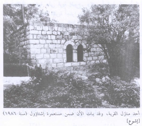 أنقاض البيوت المدمرة في. قرية إشوع عام 1986